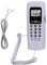 Sharainn Telefoni fissi, Mini Telefono con Filo a Parete DTMF/FSK con ID chiamante Display LCD retroilluminato Funzione di richiamata per Home Office Company Hotel(Bianca)