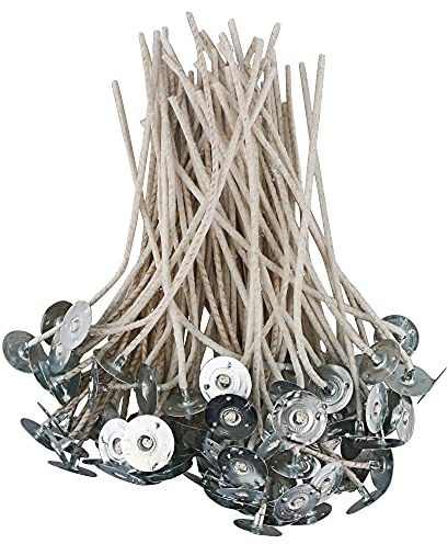 EUPNHY CD Series Candle Wicks for Soy Candles,100pcs CD 12 6 Pretabbed Wicks,Cotton & Paper Wicks for Candle Making