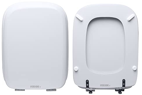 HYDRO HOME - Copriwater Ideal Standard Conca Come Originale, Tavoletta WC Ideal Standard con Cerniere Inclinate Idonee, Coperchio Water Copri Water in Legno Rivestito (BIANCO I.S.)