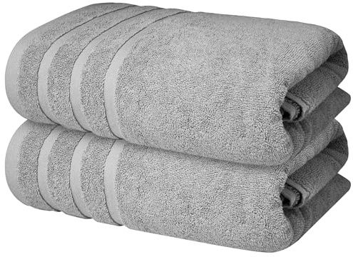 Infinitee Xclusives 100% Ring-Spun Cotton Bath Towels for Bathroom - 2 Pack | Super Soft, Absorbent and Quick Dry Large Bath Towel Set, 27 x 54 Inch, 600 GSM