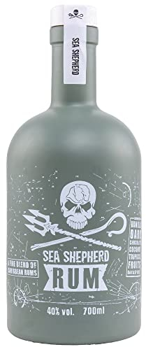 Sea Shepherd Rum | Rum aus der Karibik | Feinherbe Süße und Holznoten | Ideal als Geschenk für Rum-Liebhaber | 40% vol. | 700ml Einzelflasche