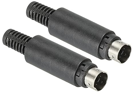 PATIKIL S-Vidéo DIN Mini Mâle Prise 7 Broche Signal Transmission pour TV, Lecteur DVD Paquet de 2