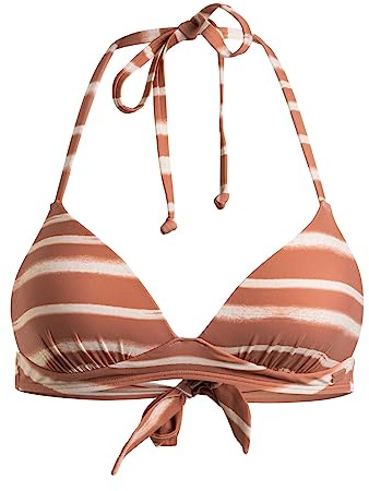 Roxy Printed Beach Classics - Top de bikini con cuello deportivo para Mujer