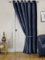 Emma Barclay Midnight - Embossed Velvet Woven Thermal Eyelet Door Curtain (Navy, Width 46 x 84Drop (137x213cm))