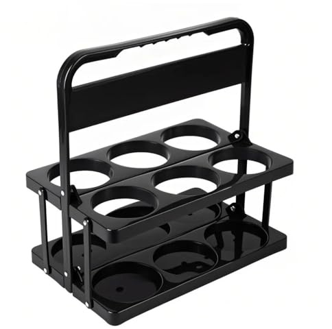 Bodaon 6 Cup Drink Carrier with Handle, Plastic Cup Carriers for Drinks, Drink Holder for Car, Take Out Delivery Drivers Accessories, Portable Foldable Reusable Mobile, Use for Food Delivery Bag