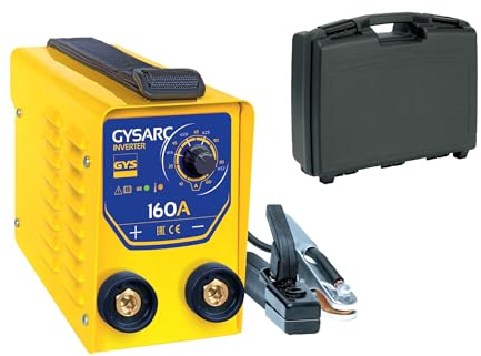 GYS, GYSARC 160, Poste à Souder à l'Électrode Enrobée 160A Monophasé 230V (MMA), Arc Force, Antisticking, Hot Start, Avec Valise, Porte-électrode, Câble de Masse