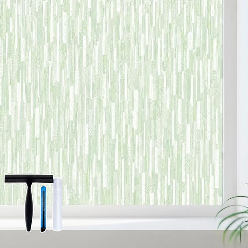Volcanics Frosted Window Film Privacy 90x200cm with Installation Tools, Opaque Static Cling Glass Film for Windows, Home, Office, UV Protection, No Adhesive, Easy to Apply