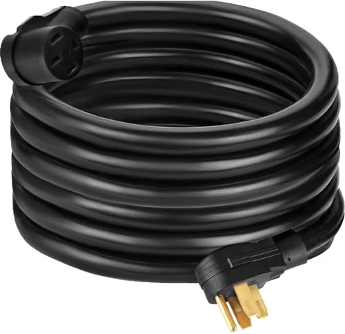 VEVOR RV Strömsladd 50 fot 40 Amp RV förlängningssladd AWG8 40 amp rv förlängningssladd lastbil släpvagn husbil husbil husbil sladd grepp handtag husvagn släpvagn strömförsörjningskabel
