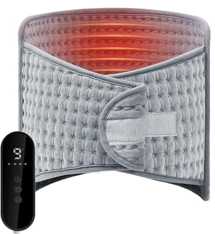 TABKSOLA Termoforo,30 x 120 cm,con Intervallo di Temperatura Regolabile da 30 a 65 ℃, Lavabile in Lavatrice, Spegnimento Automatico,Termoforo Elettrico adatto per Schiena, Collo e Addome