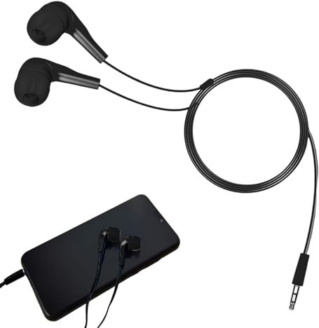 Auricolari con cavo - Cuffie con auricolari con cavo | Auricolari cablati | Cuffie intrauricolari cablate | Cuffie jack da 3,5 mm con cavo per la scuola | Cuffie per computer | Collegare le cuffie | A