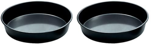 Paderno 11742-26 Teglia Forno, in Ferro, 26 cm, Blu (Confezione da 2)