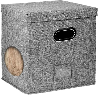DAWCBVJQ Portátil Cajas para Guardar Discos, 33x33x33cm Organizadora De Almacenamiento LP, Caja Almacenamiento De Discos De Vinilo con Tapa para Más De 50 Álbumes De 12 Pulgadas