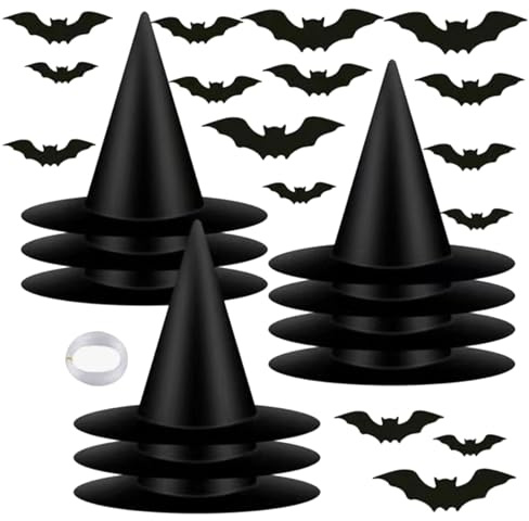 Cappello da – Decorazione spettrale galleggiante – Cappello da nero decorazioni per feste, ornamenti per interni ed esterni, mensola da parete, finestra, porta d'ingresso, giardino
