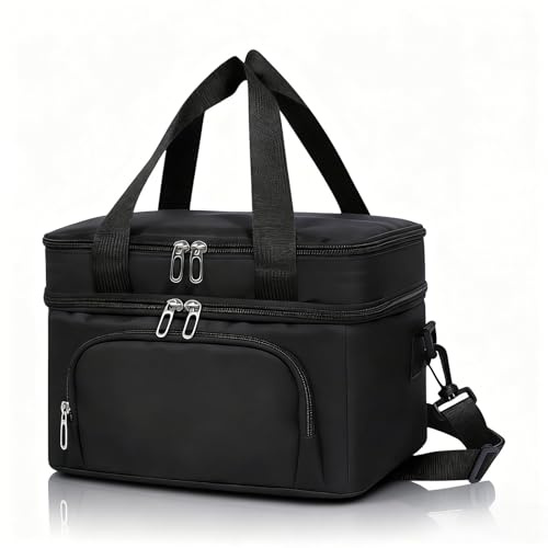 Alyxen Sac Isotherme Repas 10L, Sac à Lunch, Déjeuner Isotherme Lunch Bag pour Le Travail, Portable, pour Manger Pendant Le Voyage, Lunch Box Isothermes pour Femmes Hommes