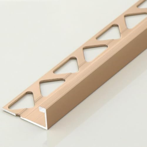 Aluminiumlegering kakel hörnremsa, höger vinkel metall tätningsremsa, 13,9 mm höjd, 90 cm längd, idealisk för väggfinish och kantning av kakelprofil