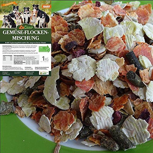 1 kg LuCano Gemüseflocken Mix für Hunde | Barf Ergänzungsfutter | Gemüsemischung | Trockengemüse