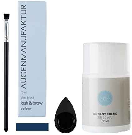 Augenmanufaktur Colour Lash & Brow Basis Kit (blue black) - Set zum Färben von Wimpern & Augenbrauen für ein natürliches und langanhaltendes Ergebnis