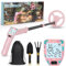 Metalldetektor Kinder, Diealles Shine Metalldetektor Für Kinder Mit LCD-Display, Verstellbarem Stiel Und Wasserdichter Suchspule, Metalldetektor Mit Schaufel Rechen(Rosa)