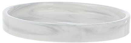 AOKWAWALIY 1 Pc assiette en céramique marbrée plateaux de fruits vide-poches plat de service rond plateau noel plateau de service noel assiette de style nordique décoration d'intérieur Grey