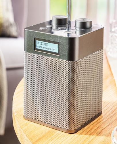 NEWTRO Radio DAB portatile verticale – 2.200 mAh batteria per riproduzione DAB/FM/BT e USB, cavo di ricarica e antenna telescopica estraibile