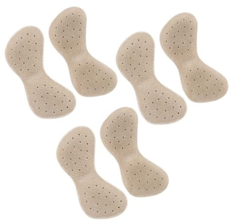 PACKOVE 2 Sätze Anti-verschleiß-aufkleber Pads Schuheinlagen Fersenschutzkissen Streifen Ferseneinsatzpolster Fersengleitpads Herren Glätteisen Doppelseitiges Klebeband Beige 3 Paare * 2