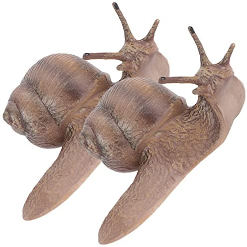 GETAJGHSD 2pezzi Statuetta Di Lumaca Realistica in Plastica Riproduzione Di Lumaca Per Decorazione Esterna Giocattolo Educativo Per Ragazzo Ragazza Ragazza