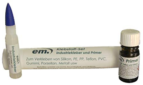 Unbekannt EM - Klebstoffset zum Kleben von Silikon, incl. Microfasertuch