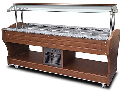 Buffet Central Réfrigéré Professionnel - 6 GN 1/1 - Mastro