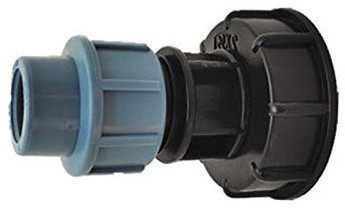 Supertool Tubo adattatore S60X6 per serbatoio d’acqua IBC, connettore adatto per serbatoi d’acqua IBC, 32 mm, uscita dritta