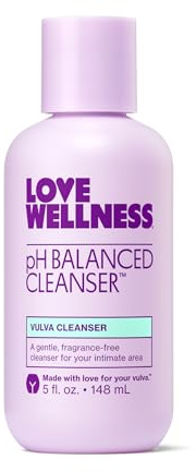 Love Wellness pH Balancing Cleanser | Feminine Vaginal Wash | Fragrance-Free | Vaginal Cleanser for Balanced pH, Intimate Health & Hygiene | Non-Irritating with Aloe Vera for Sensitive Skin | 5 Fl Oz