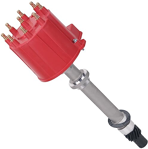 AiYiGu Ignition Distributor w/Cap & Rotor Big Blocks Small Blocks Compatible with 1987-1997 Chevy GMC 5.0L 5.7L 7.4L C/K Pickup Truck Van Camaro 305 350 454 HEI652R Red Cap