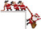 GEBETTER Decorazione Porta Natale Legno, Babbo Natale Renne, Addobbi Decorazioni Natalizie Porta Ingresso Casa Cornice in Legno per Porta Finestra Natale