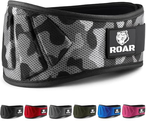 Roar® Ceinture de Musculation V1 - Ceinture Haltérophilie, Bodybuilding, Fitness - Ceinture de Levage pour Femmes et Hommes - Ceinture de Force