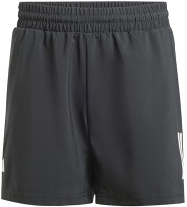 adidas Boy's Boys Club Tennis 3-Stripes Shorts, Black, 5-6 Years