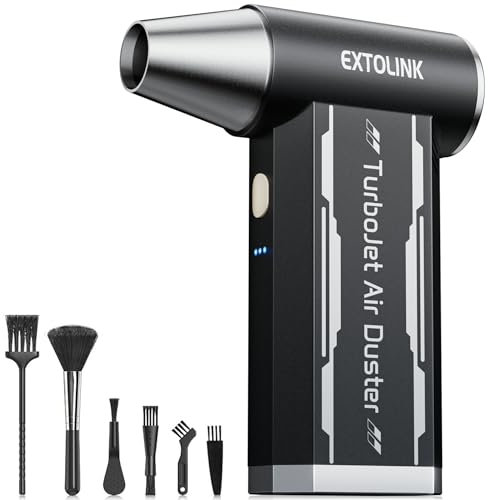 L8 Elektrische Staubgebläse 180,000 U/min Druckluftspray mit 4-Speed TurboJet Mode, 8000mAh Akku & PC Cleaning Druckluft Kit, Compressed Air Duster für Desktop, PC, Tastatur, Laptop, Car