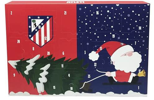 CyP Brands-Atlético de Madrid, Calendario de Adviento, 24 Sorpresas, Regalo Infantil, Licencia Oficial Marvel, Actividades y Juguetes