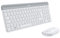 Logitech MK470 Slim Combo Kabelloses Tastatur-Maus-Set, 2.4 GHz Verbindung via Nano-USB-Empfänger, 10m Reichweite, 18-Monate Batterielaufzeit, PC/Laptop, Französisches AZERTY-Layout - Weiß