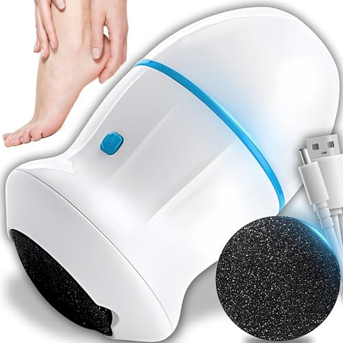 Retoo Hornhautentferner für seidig weiche Füße, Elektrischer, Fußschleifer, Hornhaut Entfernung, Fußpflegegerät für Fußpflege, Electric Foot File, Hornhautfeile, Hornhautraspel (Weiß 10.5x6.5)