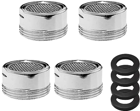 M18,5/M20/M22/M24/M28 Strahlregler Mischdüse Luftsprudler,4 Stück Wasserhahn Bubbler, wasserhähne Sieb Perlator Einsatz Perlatoren, Wasserhahn Aufsatz (19.6mm* 10.8mm /Außengewinde)