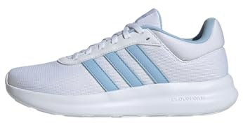 adidas Damen LITE Racer 4.0 Shoes Schuhe, Cloud White/Cloud White/Glow Blue, 38 2/3 EU