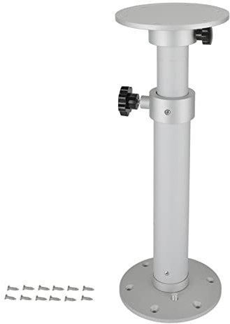 Areyourshop Tischbein Verstellbare,Aluminium-Legierung Tischbeine für RV, Boot, Camper, Wohnmobil – Abnehmbarer Podestständer mit Sicherheitsstopp (Sliver)