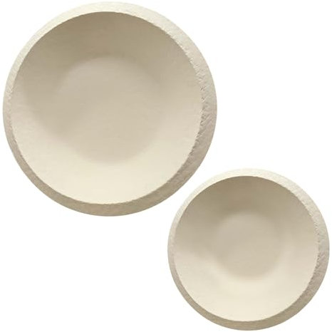 Gärkörbchen Set I 2er Set Rund für 1 kg + Rund für 500g Teige I Brotform Holzschliff Gärkorb zum Brotbacken