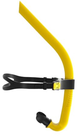 predolo Boccaglio Subacqueo per Uomo E Donna, Accessorio per Supporto Respiratorio, Tubo di Respirazione Portatile, Boccaglio Frontale per Sport Acquatici, Giallo