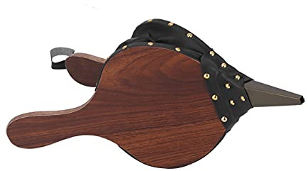 Fireplace Bellows, Outdoor Cooking Fan Air Blower Wooden Manual Fire Stove Blower with Hanging Strap Fire Bellows Wood Stove Fan for Camping BBQ Grill Chimney, 16.9x7.5 in