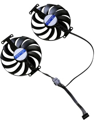 QUEENYARD Ventola di raffreddamento per scheda grafica RX6600XT, 95 mm, 7 pin, CF1010U12D, DC12V, 0,45 A