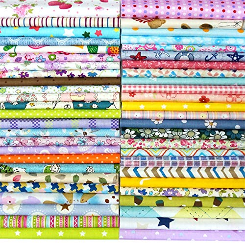 YXJDWEI 25Pcs Baumwollstoff 100% Baumwolle Patchwork Stoffe 30x30cm Quadrate Baumwolltuch Stoffpaket zum Nähen mit vielfältiges Muster
