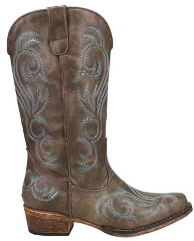 ROPER Riley Round Toe Cowboy Boots, Botas Vaqueras Mujer, marrón, 39 EU