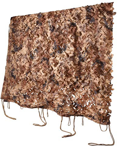 HYOUT Camo Netting Camouflage Net Bulk Roll for Hunting Blinds Ghillie Sunshade, Camping, Military Party Decoration, Desert Digital 10x10ft