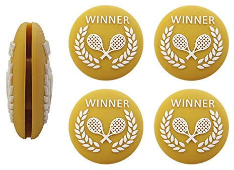 G-Lueck 4er Set Winner Tennis Vibrationsdämpfer (Gold)