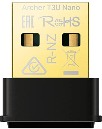 TP-Link Nano USB WiFi Adapter for PC(Archer T3U Nano)-AC1300 2.4G/5G Dual-Band Wireless Network Transceiver Adapter for Desktop PC, Travel Size, Supports Windows 11,10, 8.1, 8, 7 / up to Mac OS 10.15